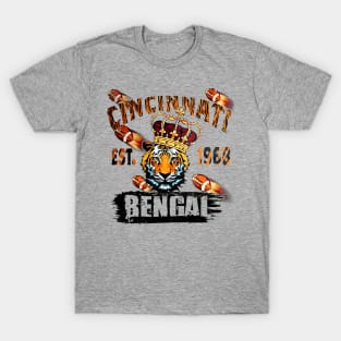 cincinnati bengal football ohio est 1968 retro vintage look T-Shirt